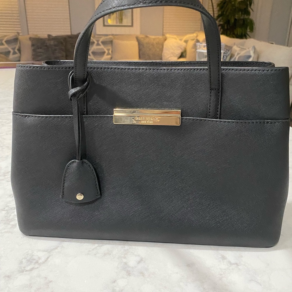 Kate Spade Maiden Way Saffiano Leather Zuri Satchel Black Medium
